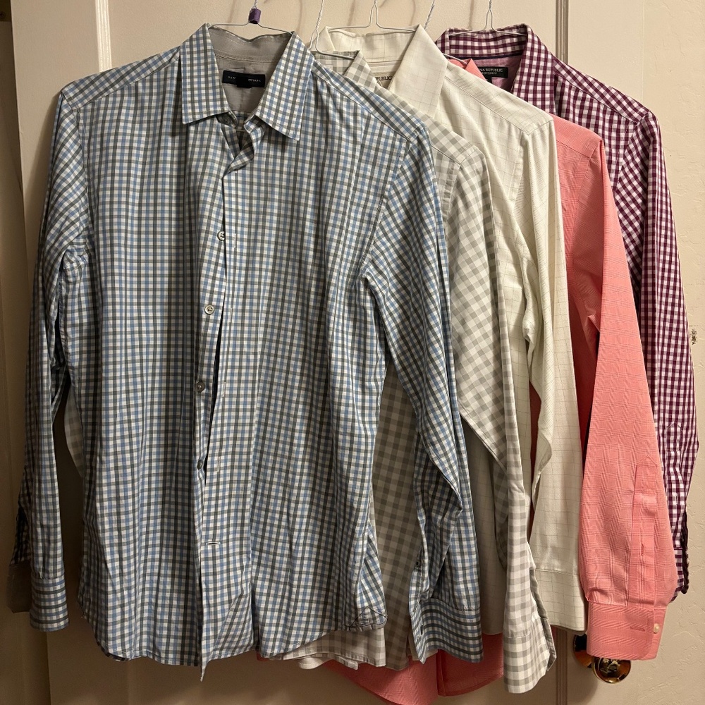 A bundle of Five Men's shirts